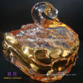 Electroplating Swan glass candy jars